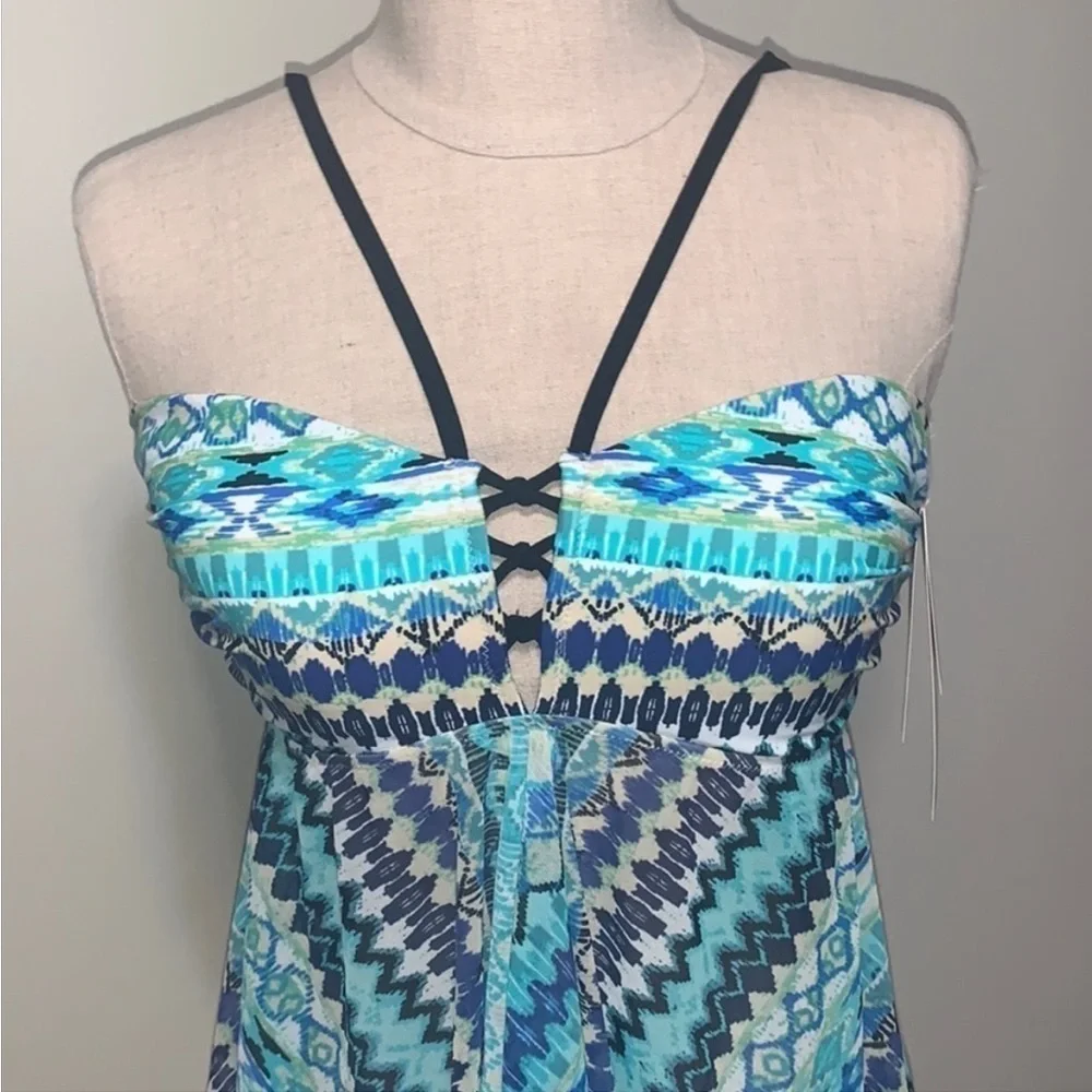 Profile by Gottex Flyaway Tankini Top size 10 NWT